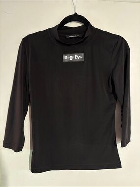 Black Long Sleeve Mock Neck Top - Women